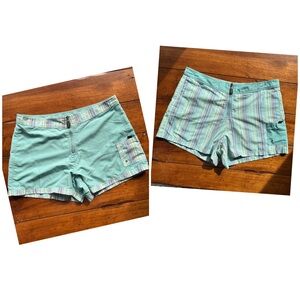 Oobe Reversible Board Shorts Size 14 – Teal & Stripe Combo